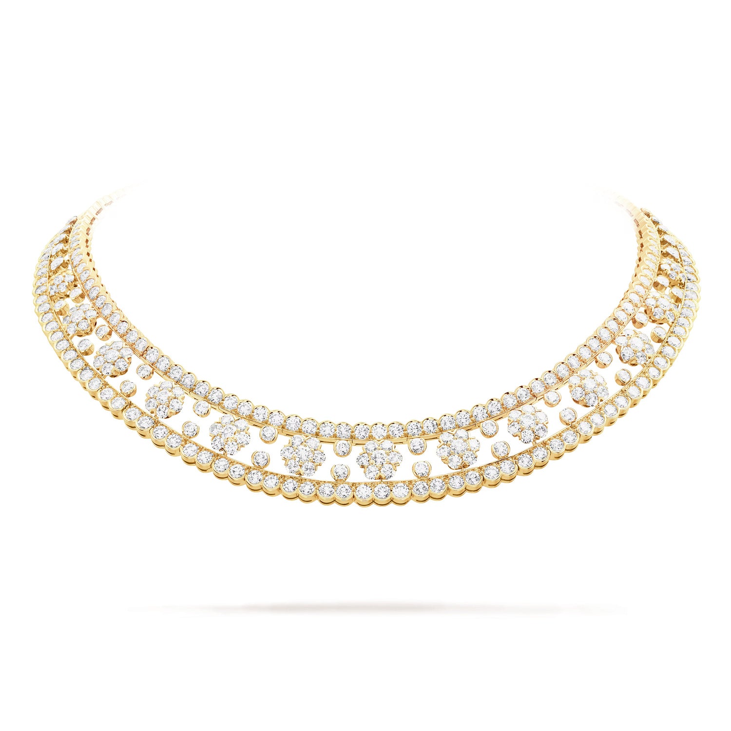 Carave Paris Luminous Floral Diamond Collar Necklace