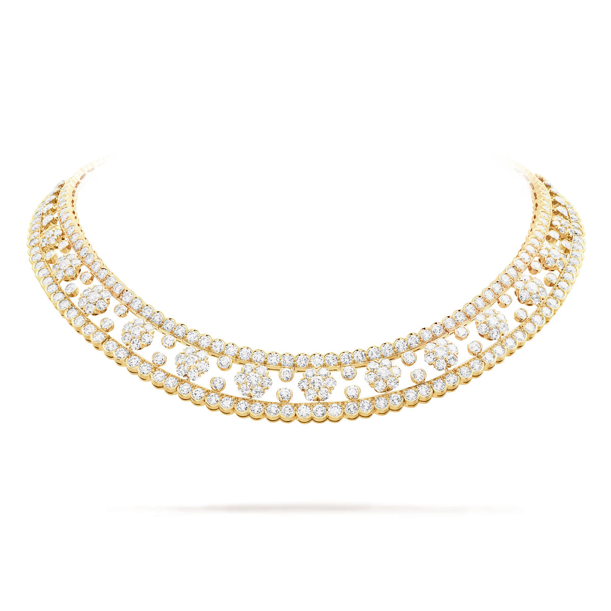 Carave Paris Luminous Floral Diamond Collar Necklace