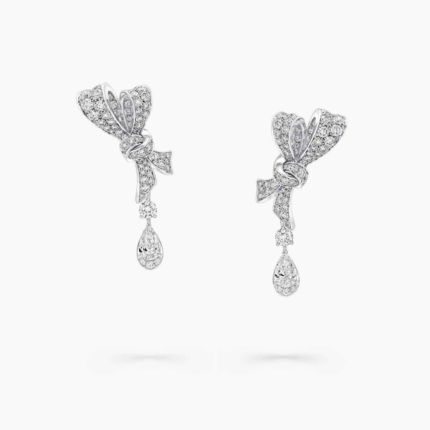 Carave Paris Luxe Bow Drop Diamond Earrings