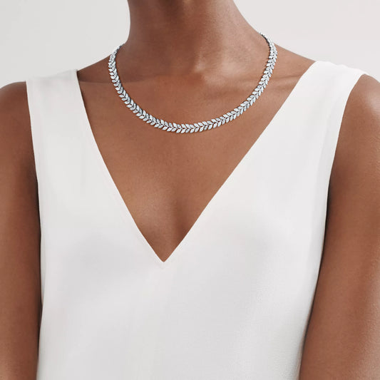 Carave Paris Luxe Marquise Tennis Collar Necklace