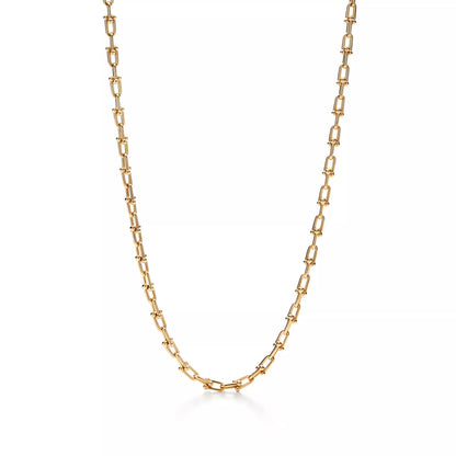 Carave Paris Modern Link Chain Choker Necklace in Silver