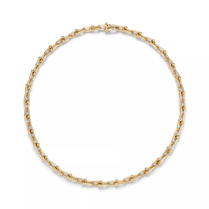 Carave Paris Modern Link Chain Choker Necklace in Silver