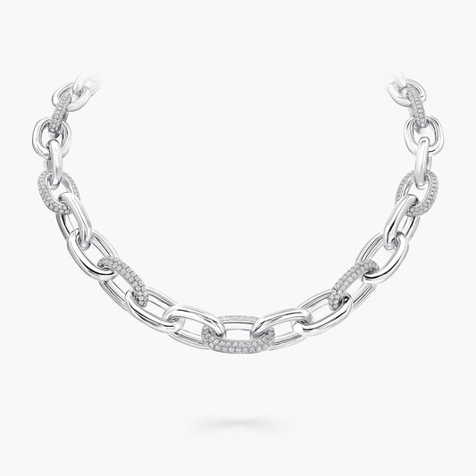 Carave Paris Luxury Pavé Link Chain Necklace