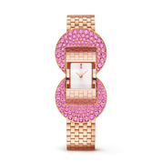 Carave Paris Luxury Pink Crystal Rose Gold Women’s Watch | Elegant Designer Timepiece