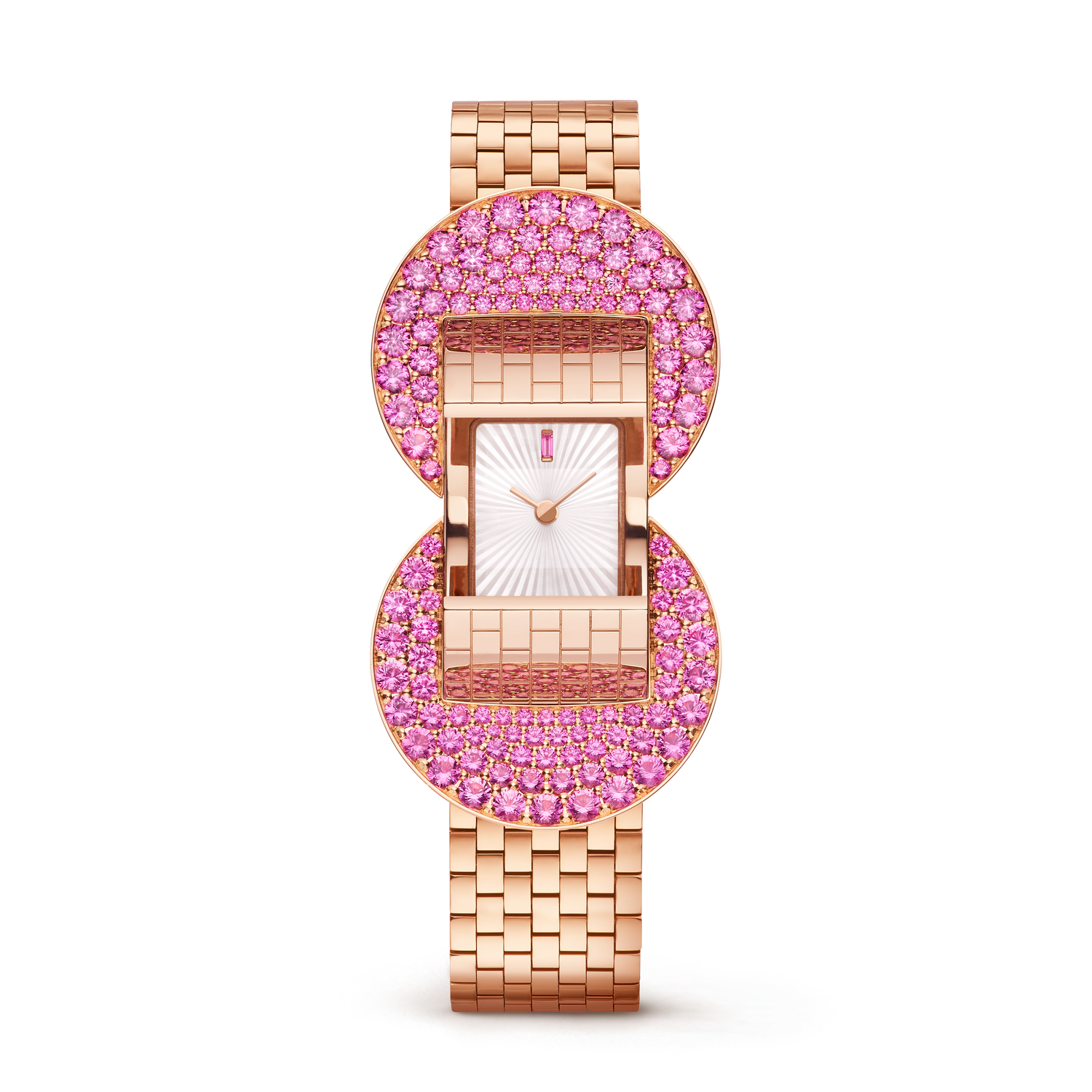 Carave Paris Luxury Pink Crystal Rose Gold Women’s Watch | Elegant Designer Timepiece