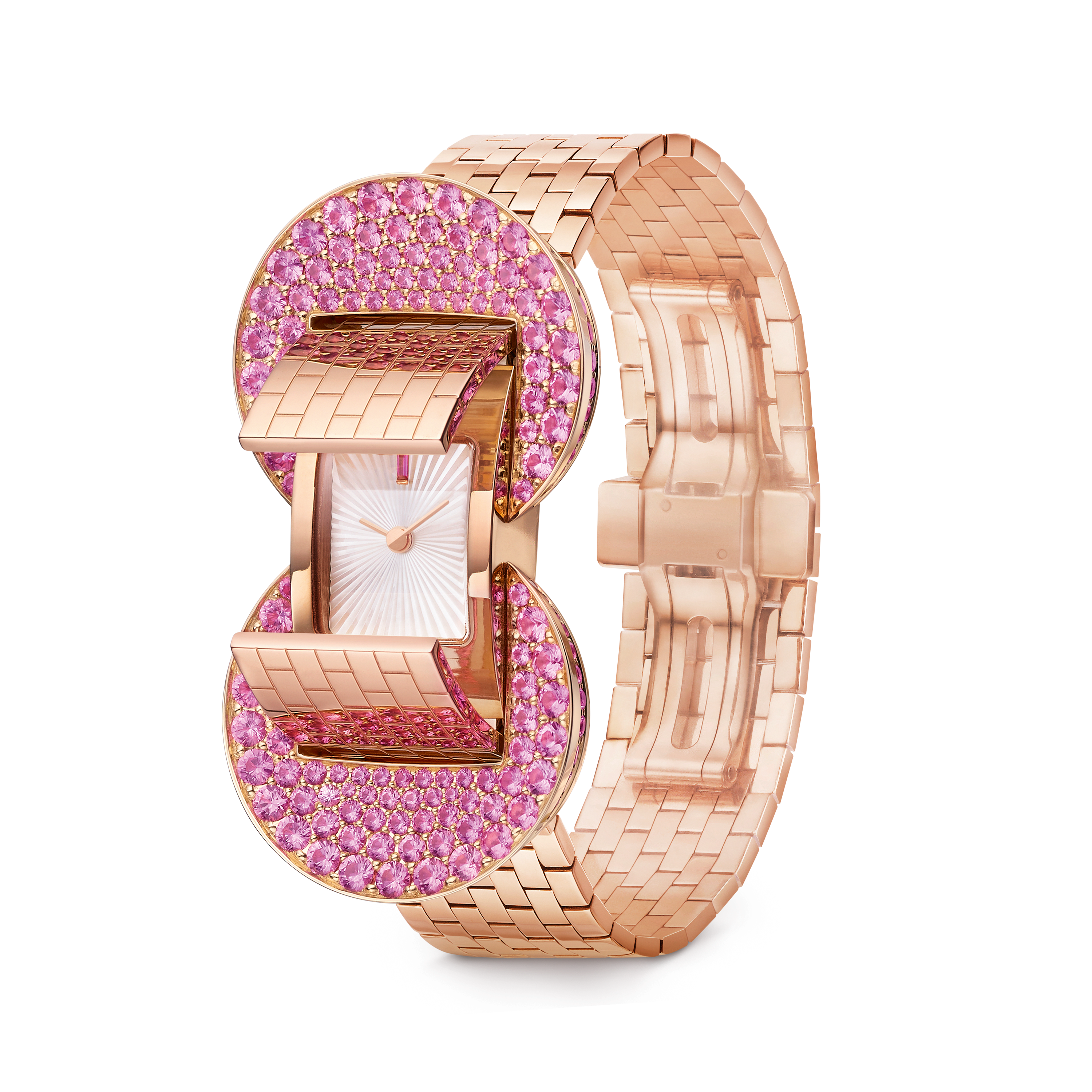Carave Paris Luxury Pink Crystal Rose Gold Women’s Watch | Elegant Designer Timepiece