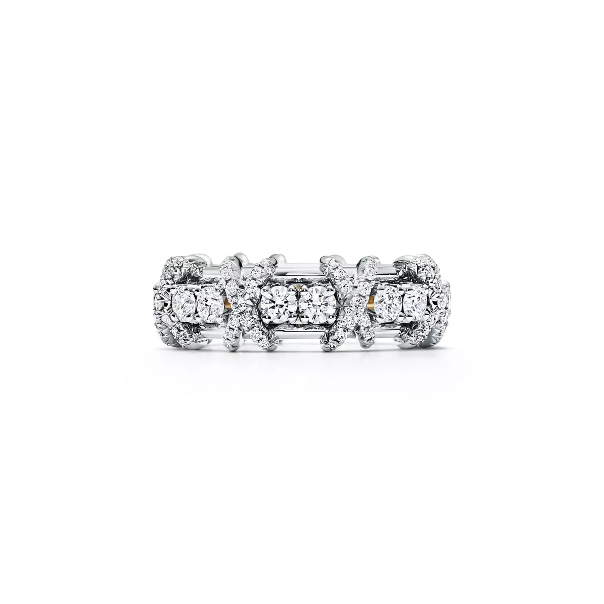 Carave Paris Luxury X Link Diamond Eternity Ring