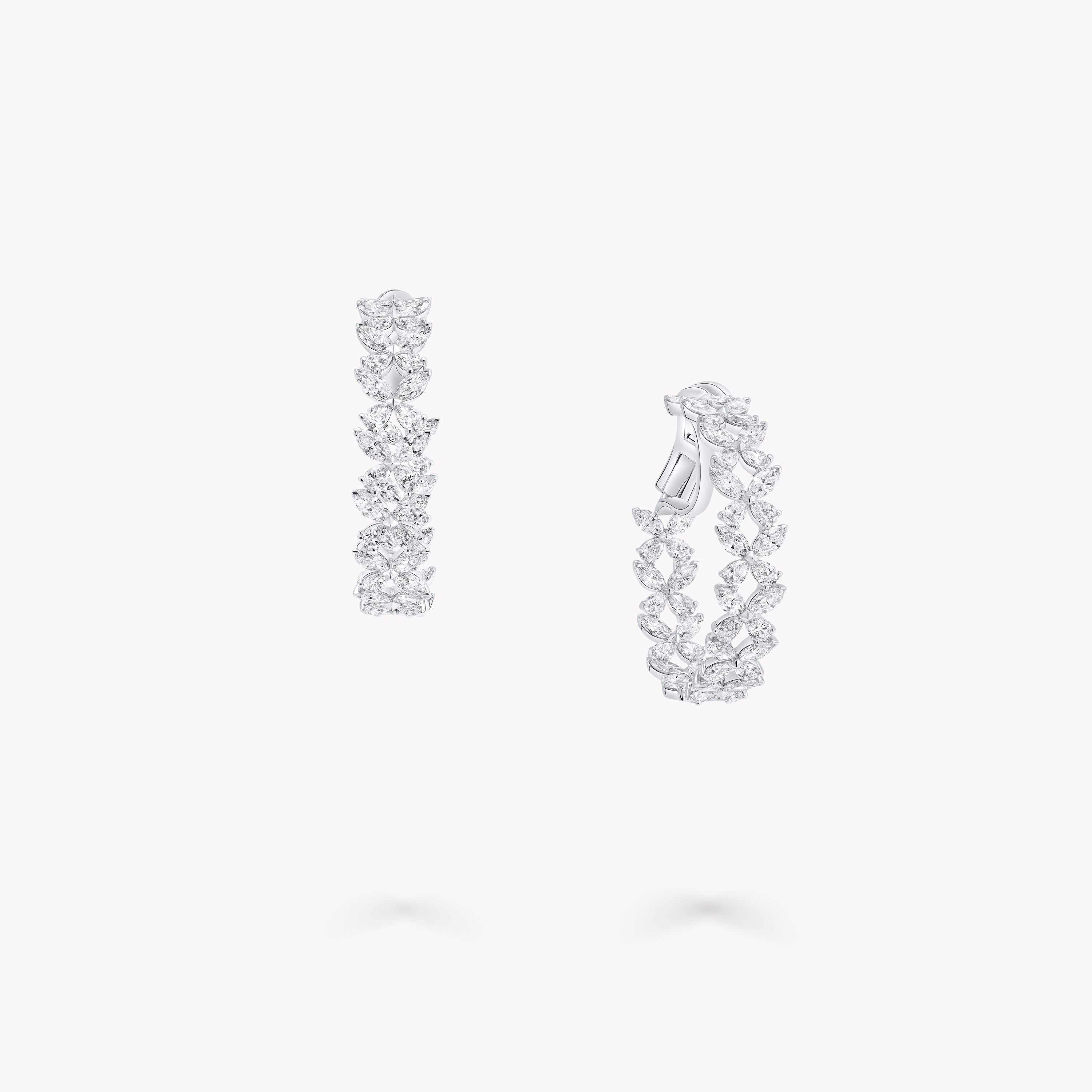 Carave Paris Marquise Diamond Hoop Earrings