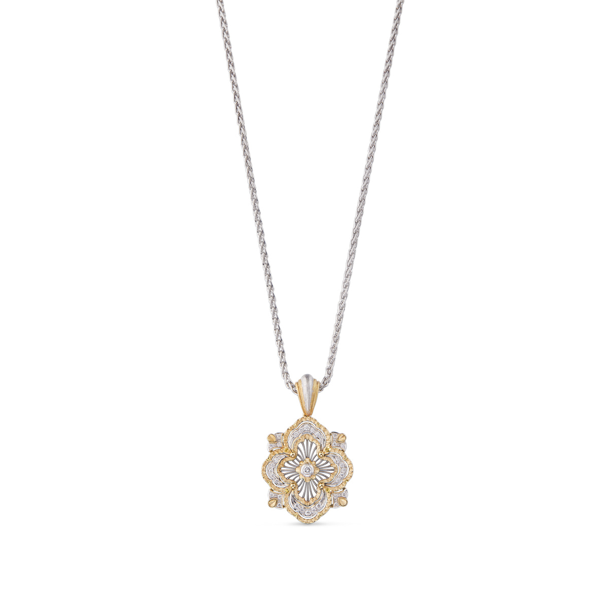 Carave Paris Vintage Floral Pendant Necklace