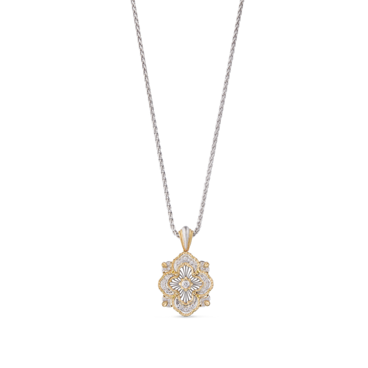Carave Paris Vintage Floral Pendant Necklace