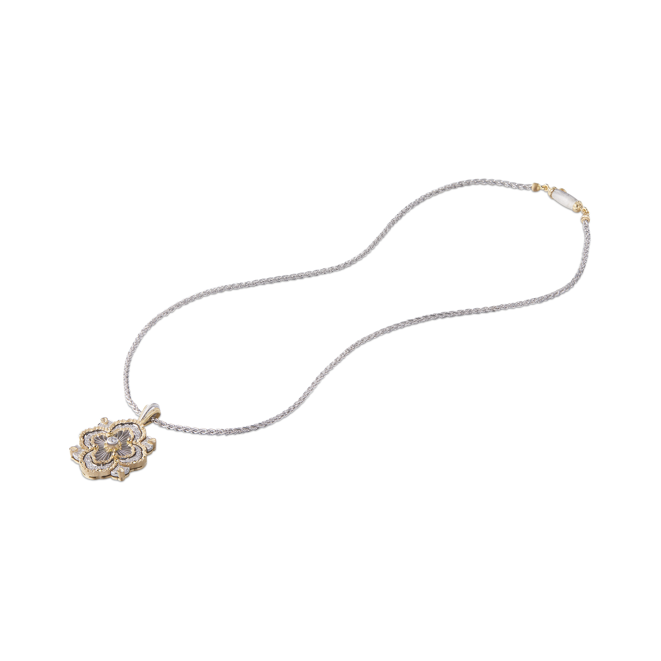 Carave Paris Midnight Bloom Quatrefoil Pendant Necklace
