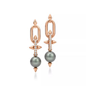 Carave Paris Midnight Pearl Link Drop Earring
