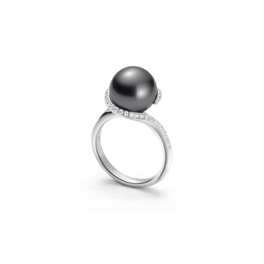 Carave Paris Midnight Pearl Swirl Ring