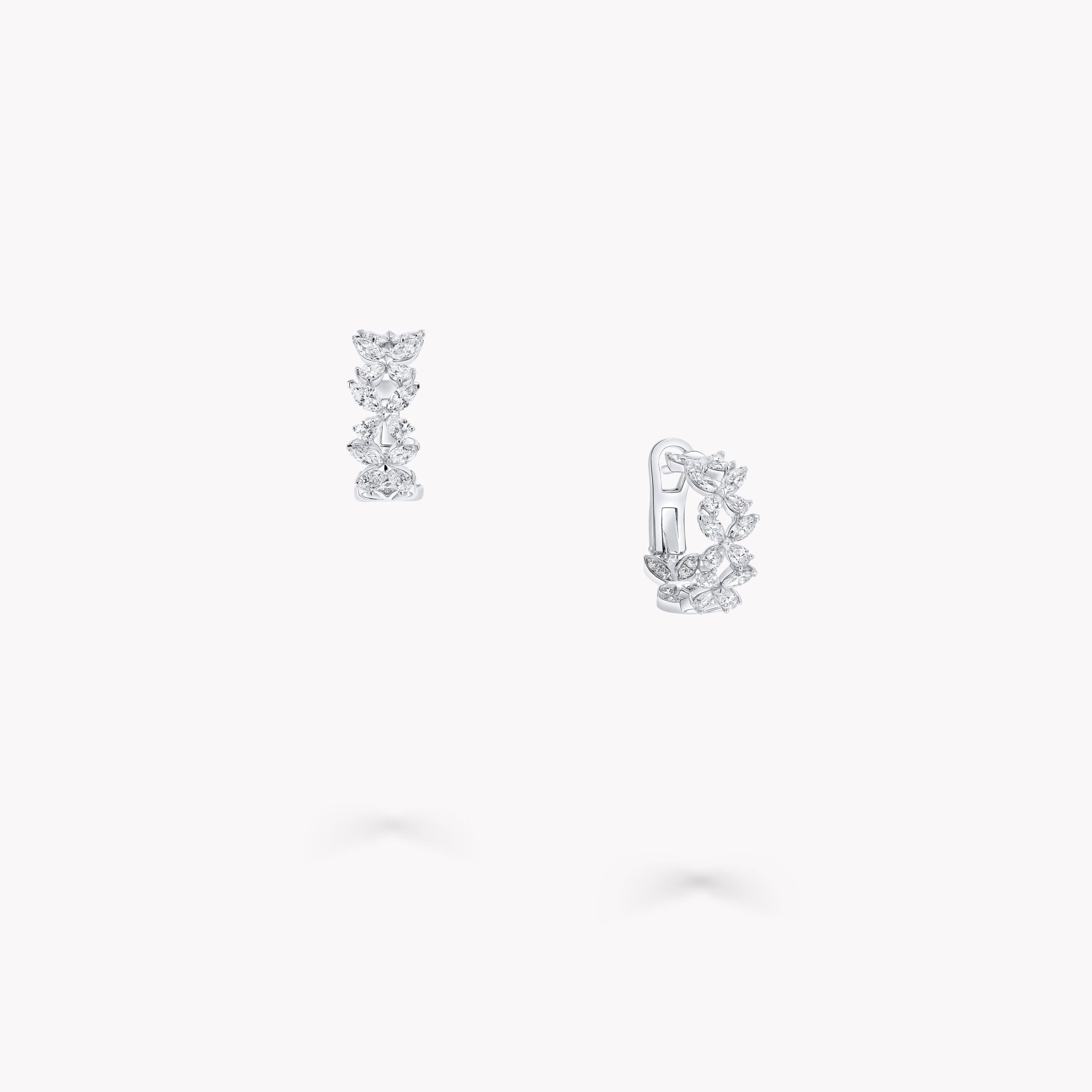 Carave Paris Mini Marquise Diamond Hoop Earrings