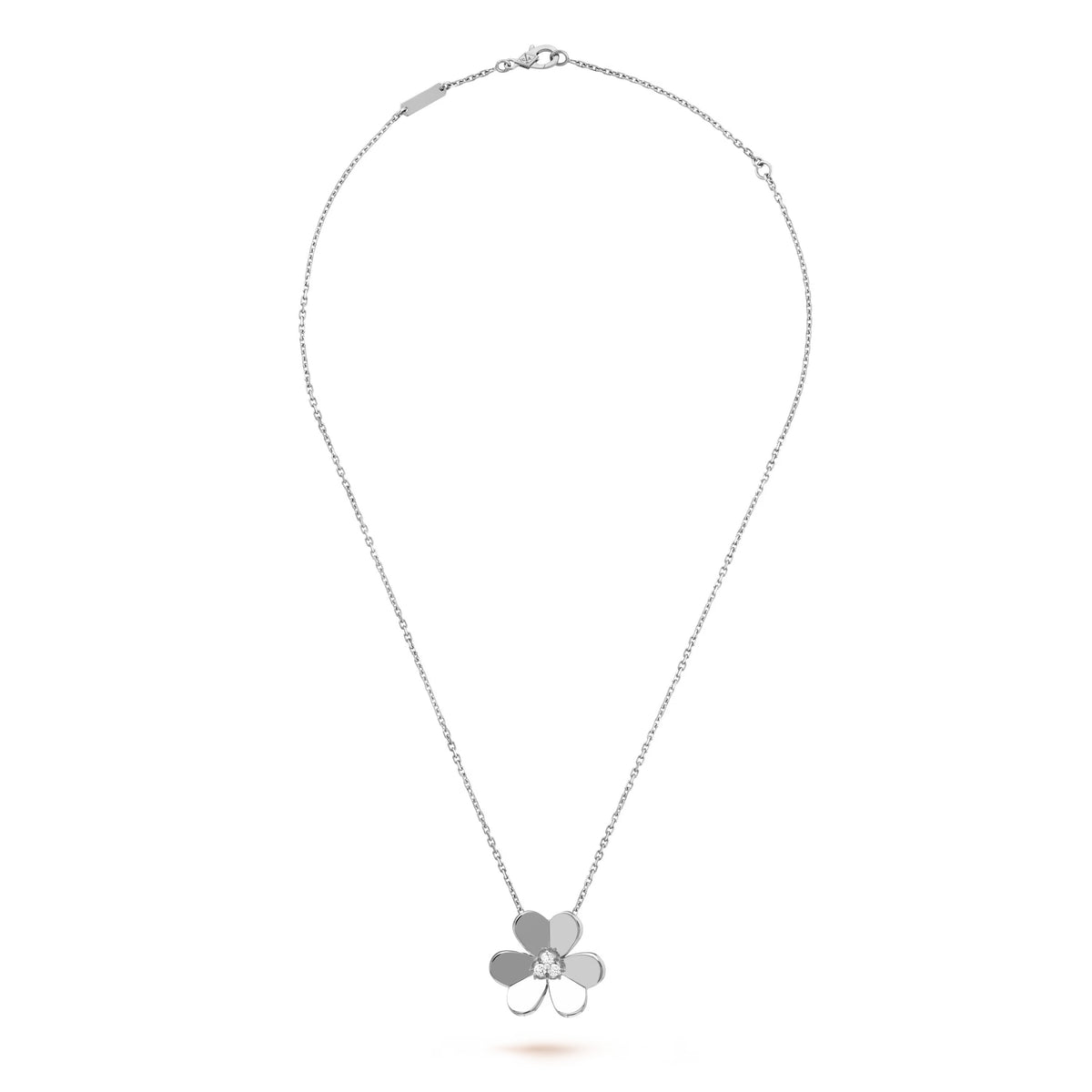 Carave Paris Minimalist Flower Diamond Pendant Necklace