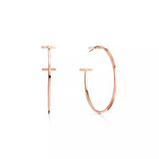Carave Paris Minimalist T Hoop Earrings