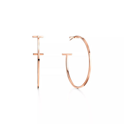 Carave Paris Minimalist T Hoop Earrings