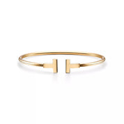 Carave Paris Minimalist T Wire Gold Bracelet for Women