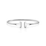Carave Paris Minimalist T Wire White Gold Bracelet for Women