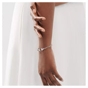 Carave Paris Minimalist T Wire White Gold Bracelet for Women