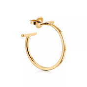 Carave Paris Modern T Bar Open Hoop Earring