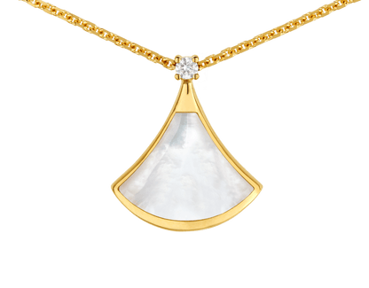 Carave Paris Mother of Pearl Fan Pendant Necklace