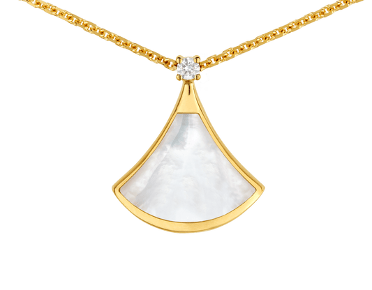 Carave Paris Mother of Pearl Fan Pendant Necklace