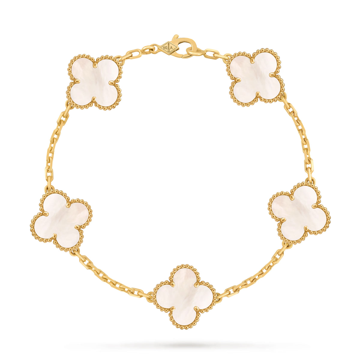 Carave Paris Mother of Pearl Floral Link Bracelet