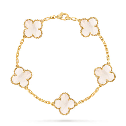 Carave Paris Mother of Pearl Floral Link Bracelet