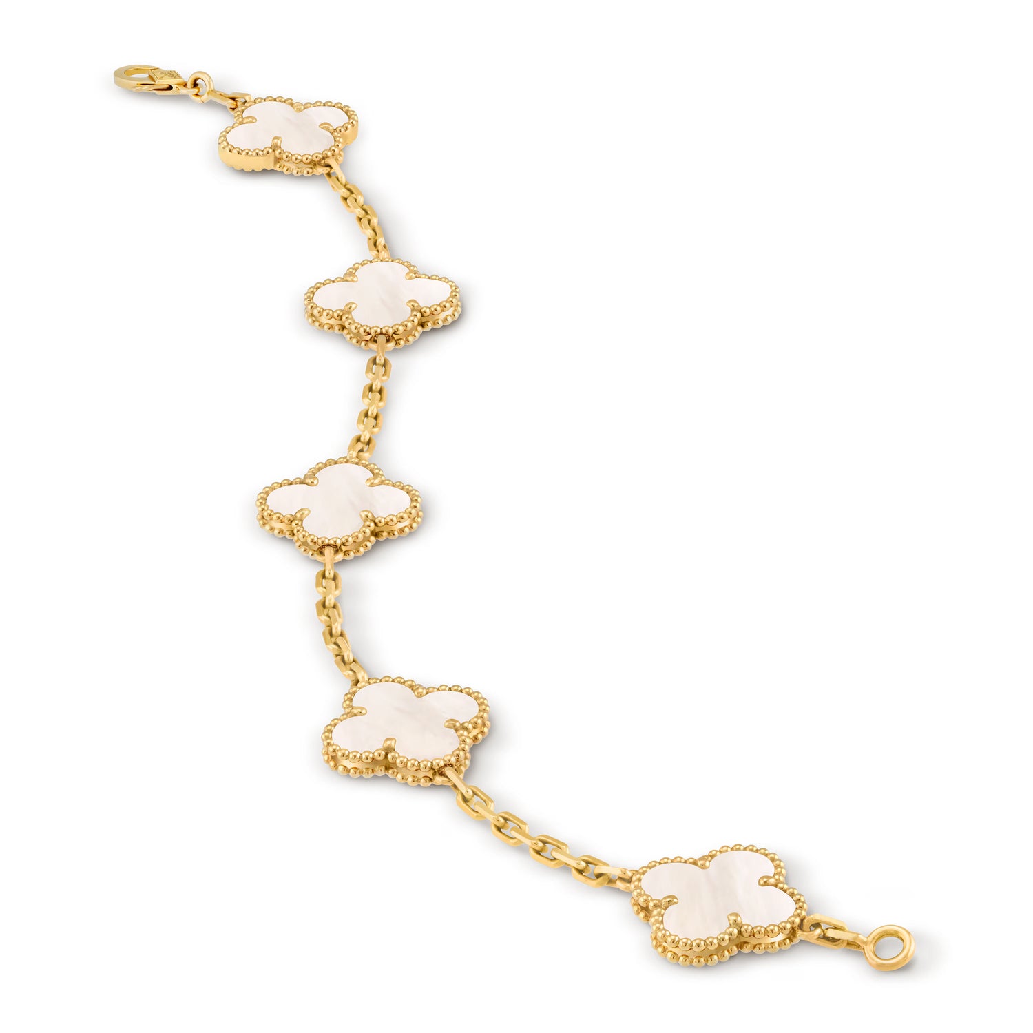 Carave Paris Mother of Pearl Floral Link Bracelet