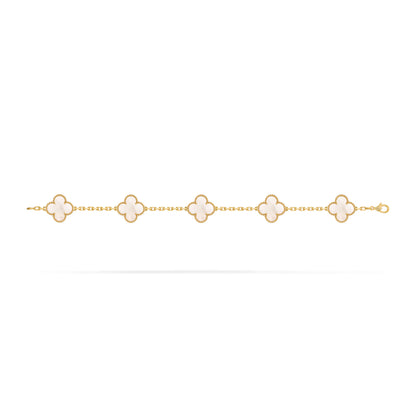 Carave Paris Mother of Pearl Floral Link Bracelet