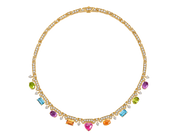 Carave Paris Multicolor Gemstone & Diamond Choker Necklace