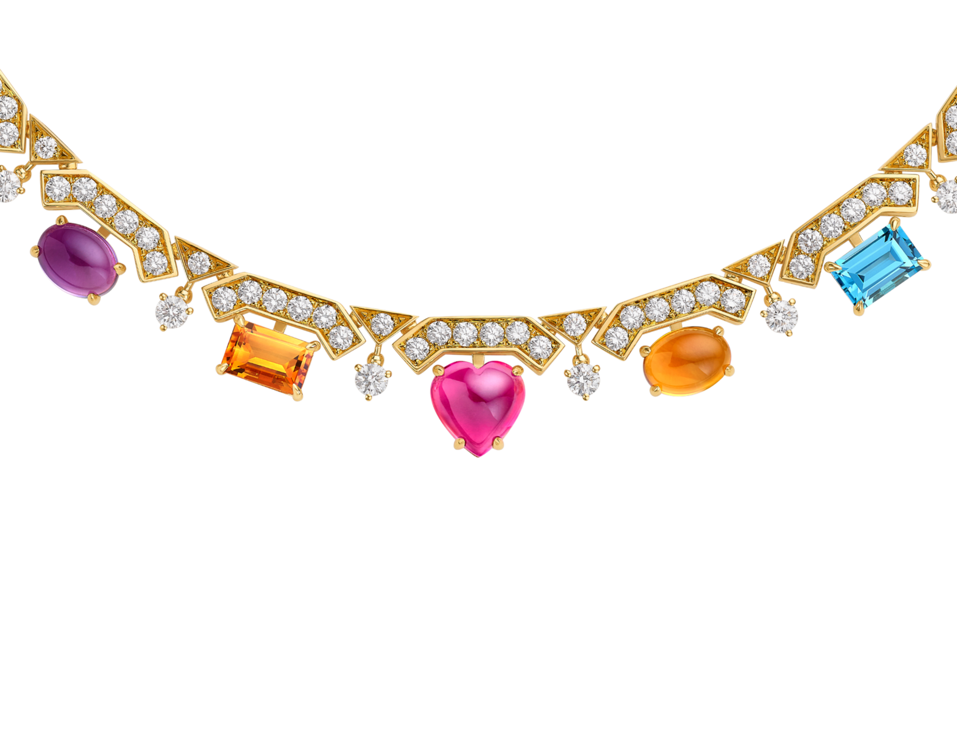 Carave Paris Multicolor Gemstone & Diamond Choker Necklace