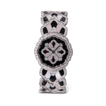Carave Paris Noir Blossom Diamond Bracelet Watch
