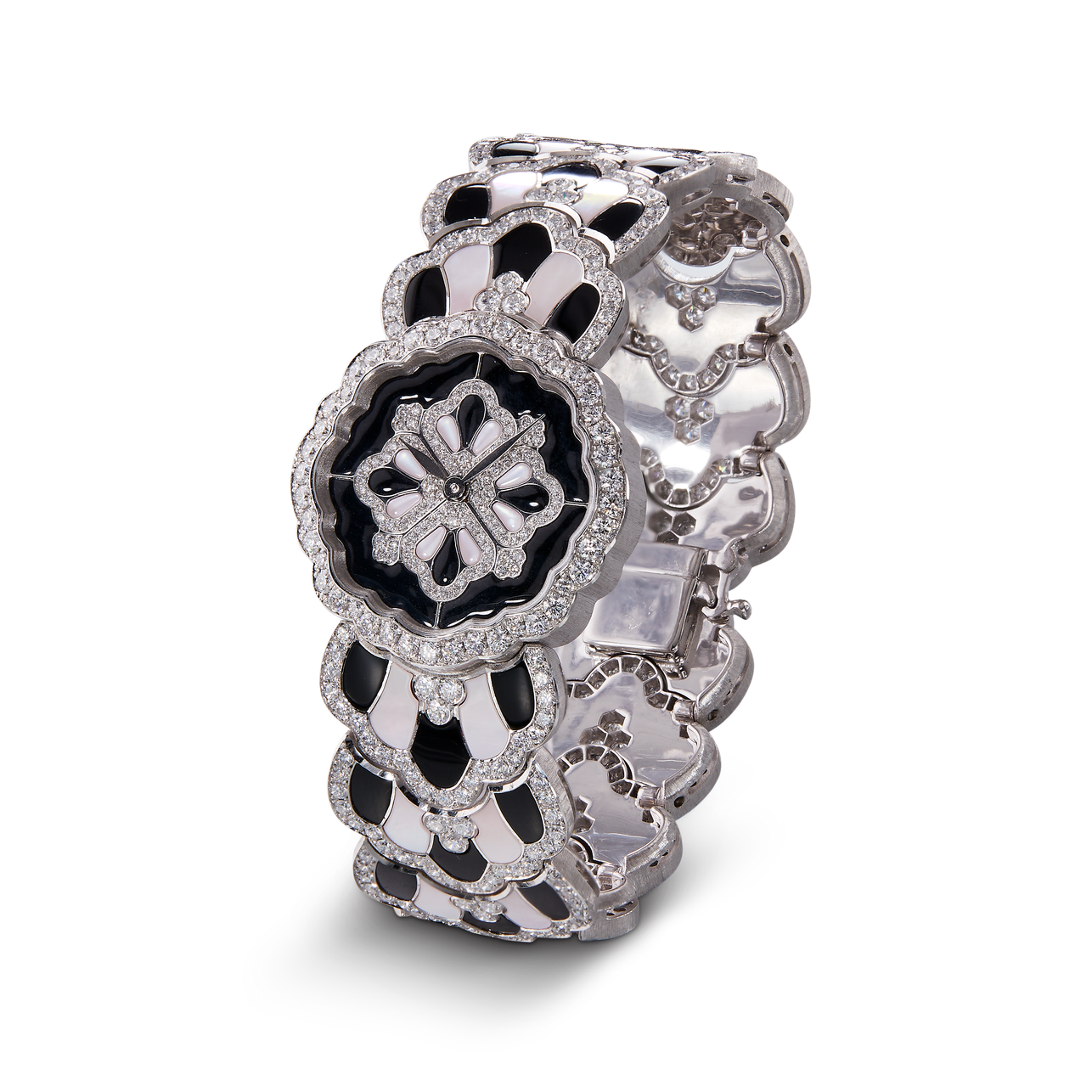 Carave Paris Noir Blossom Diamond Bracelet Watch