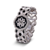 Carave Paris Noir Blossom Diamond Bracelet Watch