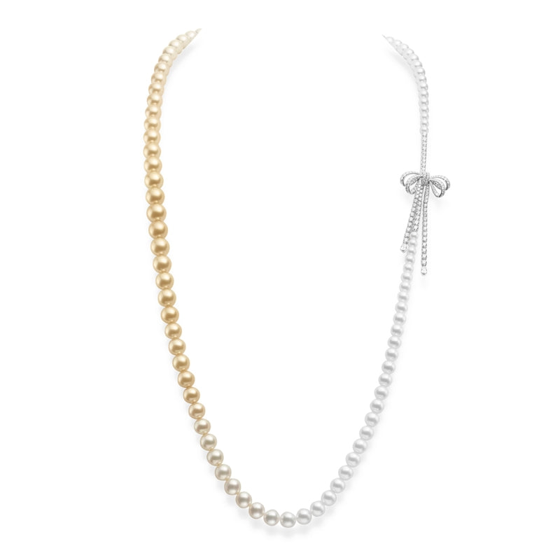 Carave Paris Ombre Pearl Bow Necklace
