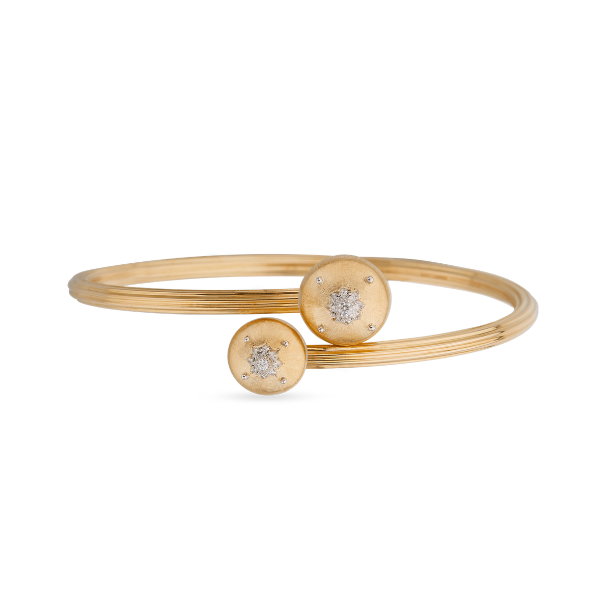 Carave Paris Open Disc Diamond Cuff Bangle
