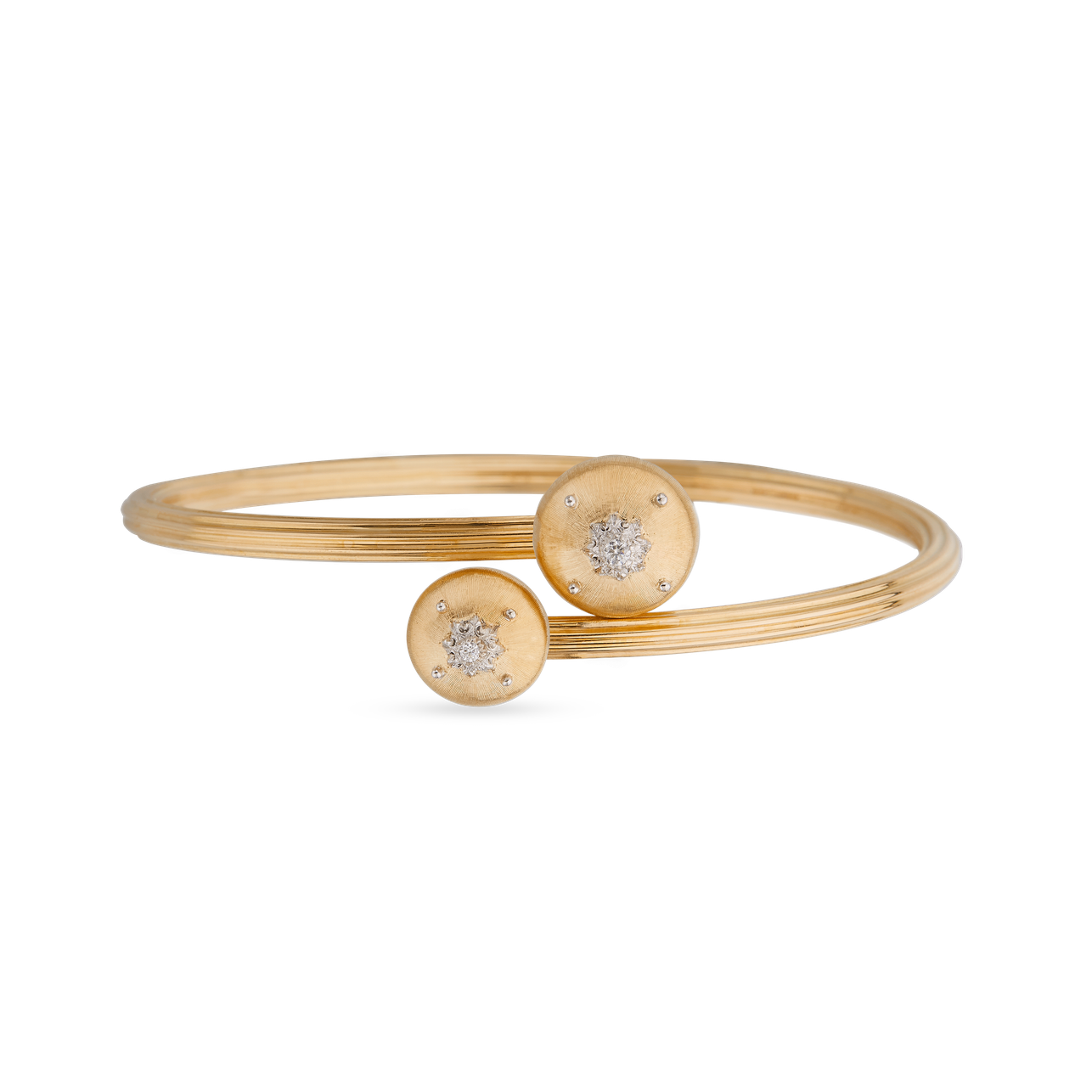 Carave Paris Open Disc Diamond Cuff Bangle