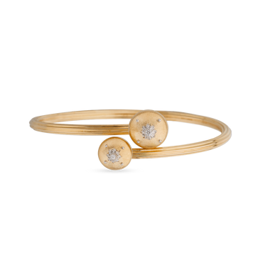 Carave Paris Open Disc Diamond Cuff Bangle