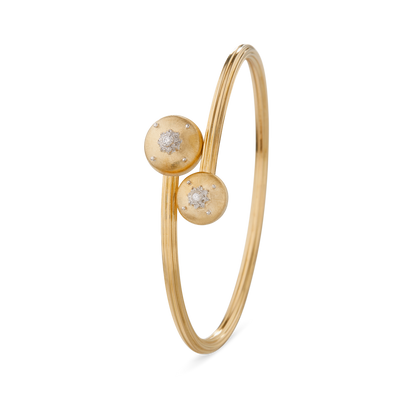 Carave Paris Open Disc Diamond Cuff Bangle