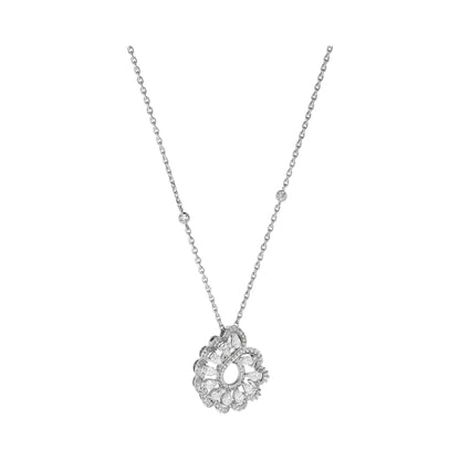 Carave Paris Open Floral Halo Crystal Pendant Necklace