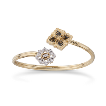 Carave Paris Open Floral Motif Diamond Bangle Bracelet