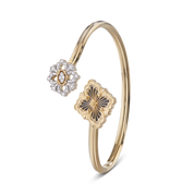 Carave Paris Open Floral Motif Diamond Bangle Bracelet
