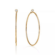 Carave Paris Oval Diamond Accent Hoop Earrings