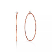 Carave Paris Oval Diamond Accent Hoop Earrings