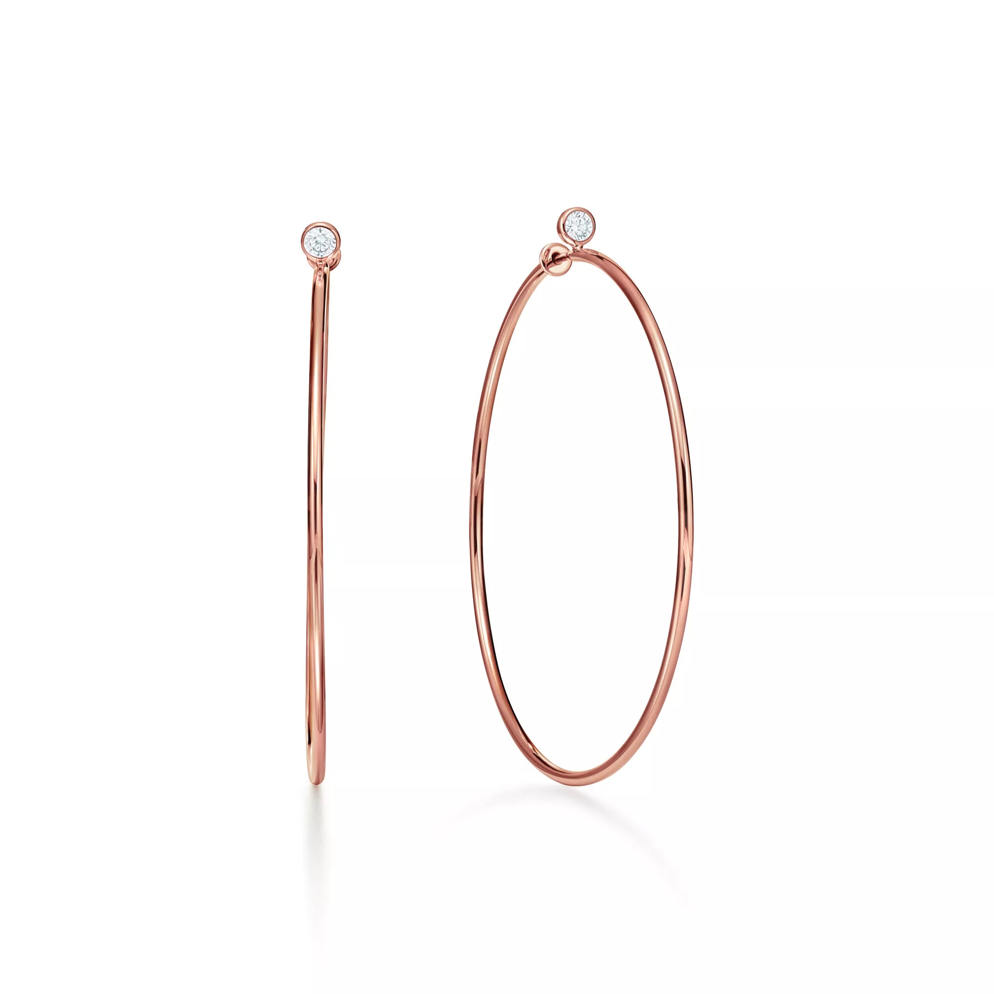 Carave Paris Oval Diamond Accent Hoop Earrings