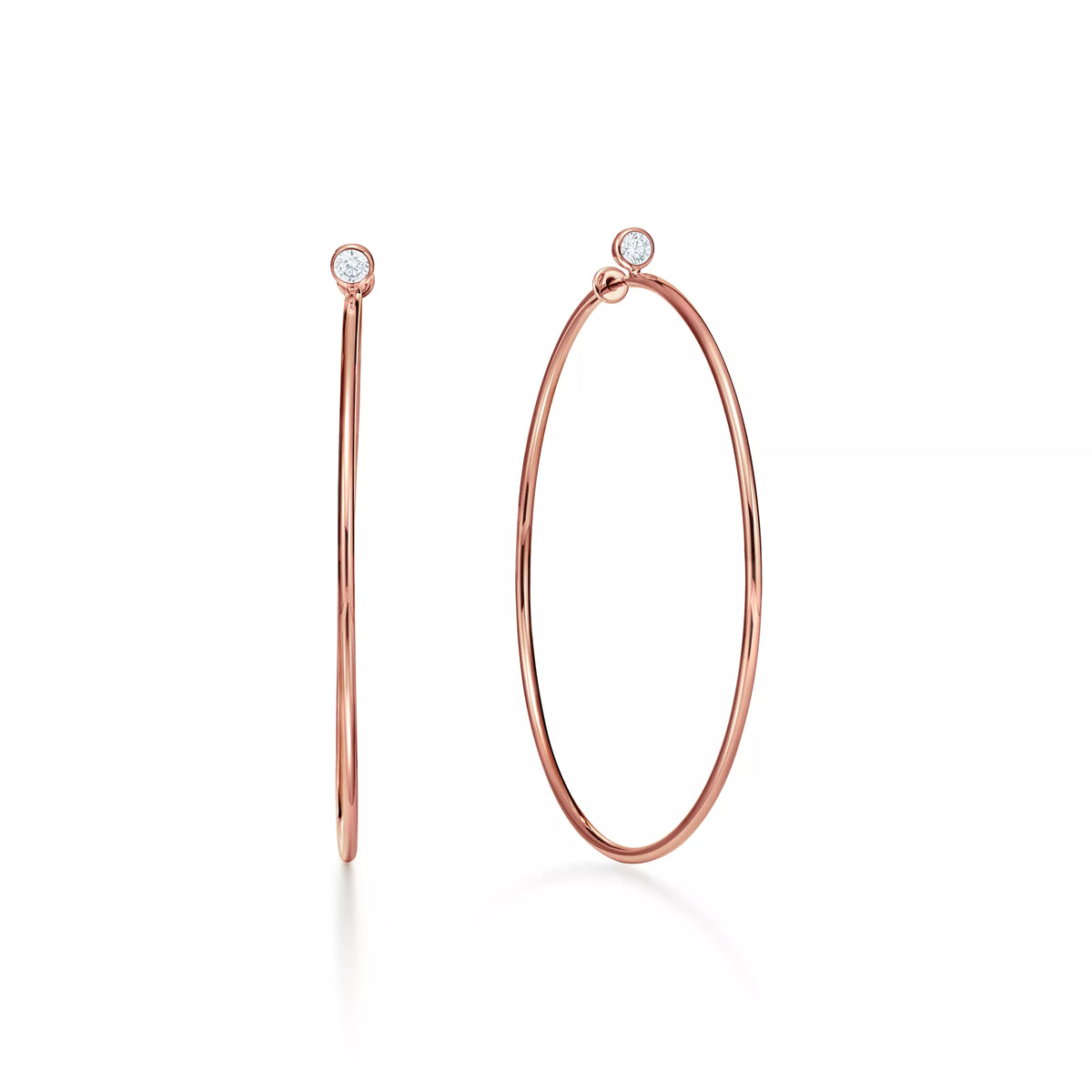 Carave Paris Oval Diamond Accent Hoop Earrings