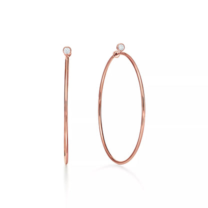 Carave Paris Oval Diamond Accent Hoop Earrings