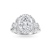Carave Paris Oval Diamond Floral Halo Ring